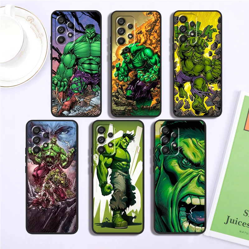 

Marvel Cool Hulk Anime For Samsung A53 A52 A33 A32 A51 A71 A21S A13 A73 A50 A22 A23 A03 A72 A54 A12 5G Black Funda Phone Case