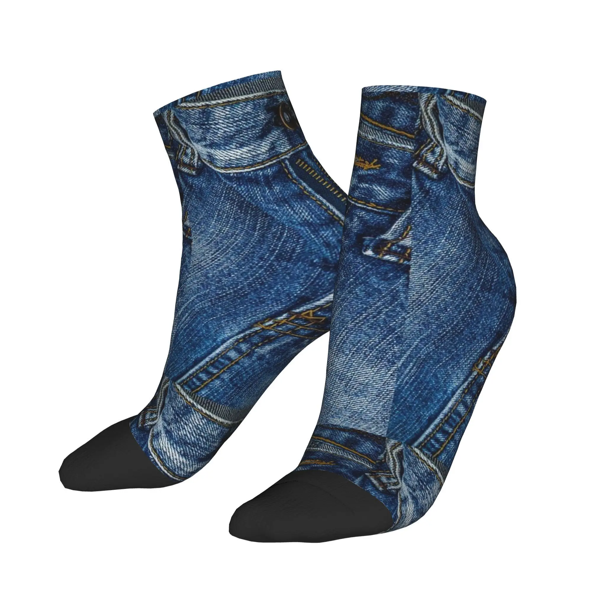 

Clothes button diagonal up I love bluejeans denim Socks Harajuku Stockings All Season Socks Accessories for Man's Woman's