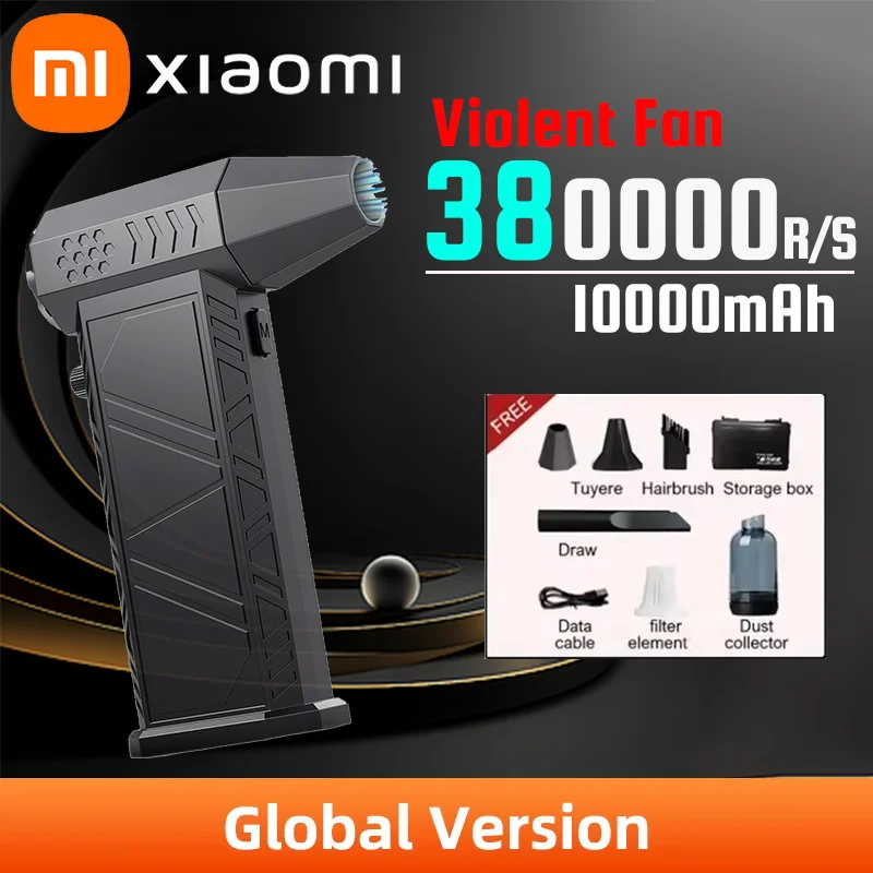 

Xiaomi 380000RPM Turbo Fan Powerful Air Blower Portable Wireless Dust Cleaner TypeC Charging Brushless Jet Blower Outdoor Home