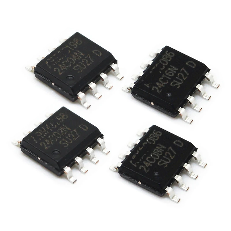 10 piezas AT24C04 24C01 24C02 24C04 24C08 24C16 24C32 24C64 24C128 AN BN SOP8 encapsulación EEPROM memoria