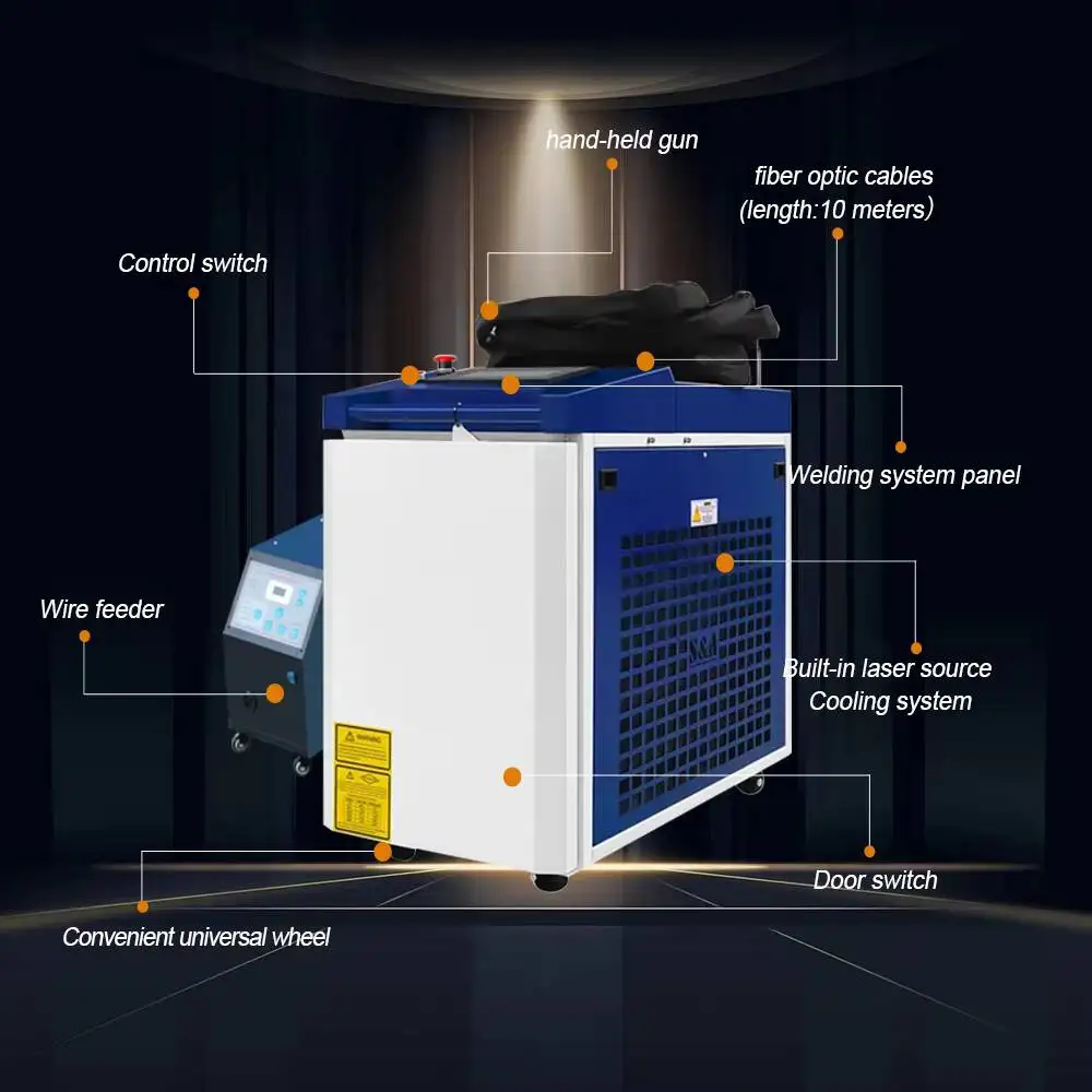 4 In 1 1500W Handheld Welding Machine Metal Stainless Steel Portable Easy To Operate Laser Welders Equipment