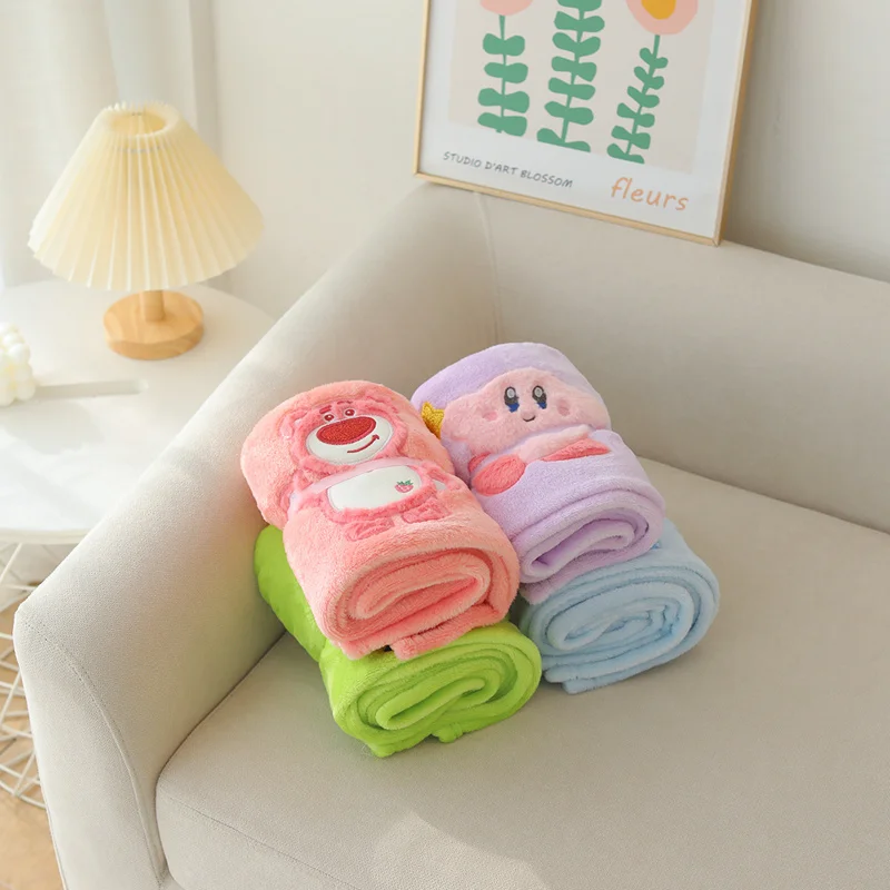 Lovely Mickey Stitch Blanket Cartoon Anime Nap Blanket Alien Lotso Spring Summer Flannel Blanket For Child Girl Baby Single Size