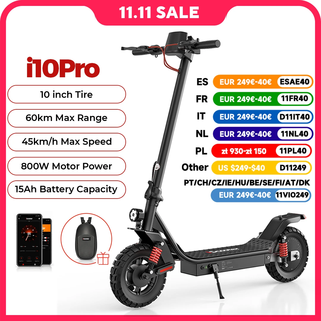 iScooter i10Pro elektromos roller 800W 15Ah