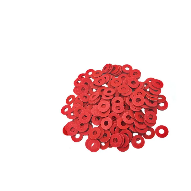 20-100 M2 M2.5 M3 M4 M5 M6 M8 M10 M12 M16 Red Steel Paper Fiber Insulating Flat Washer Insulation Plain Gasket Ring Meson Spacer