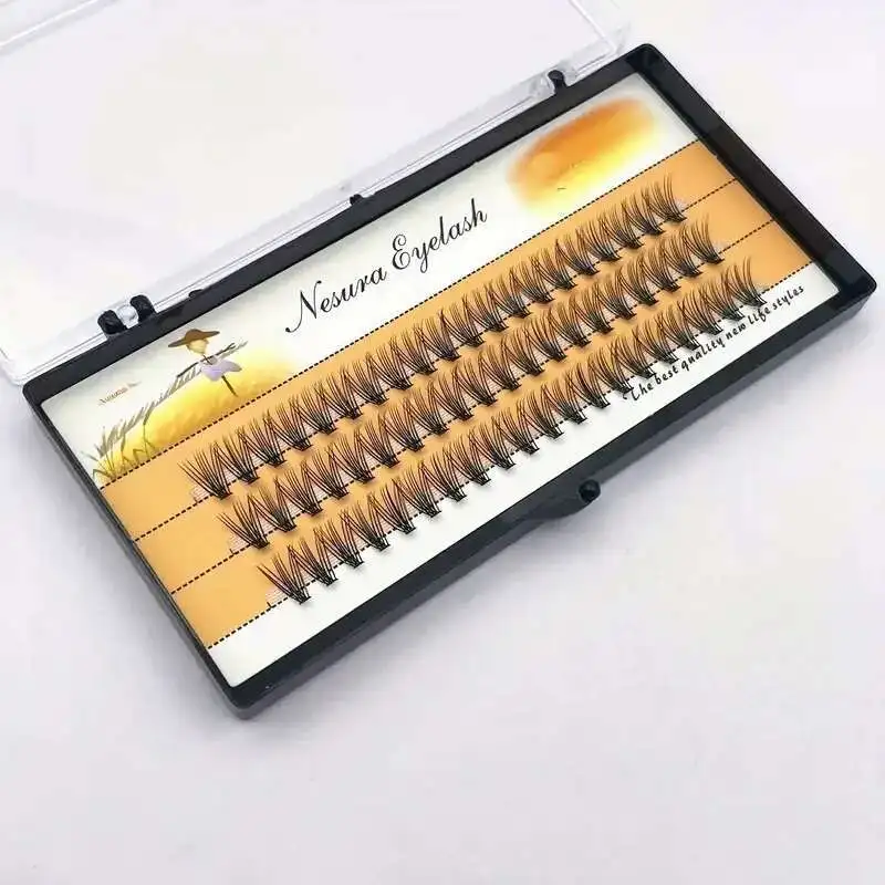 1Box/60 10D 20D 0.1/0.07Mm Thickness Individual Eyelash Extensions Eyelashes Cluster Lashes Natural False NESURA Bundles Naga image 4