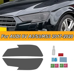 For Audi A3 8V S3 RS3 2017 2018 2019 2020 Sportback Tint Black Car Headlight Protective Film Head Light Protection TPU Sticker