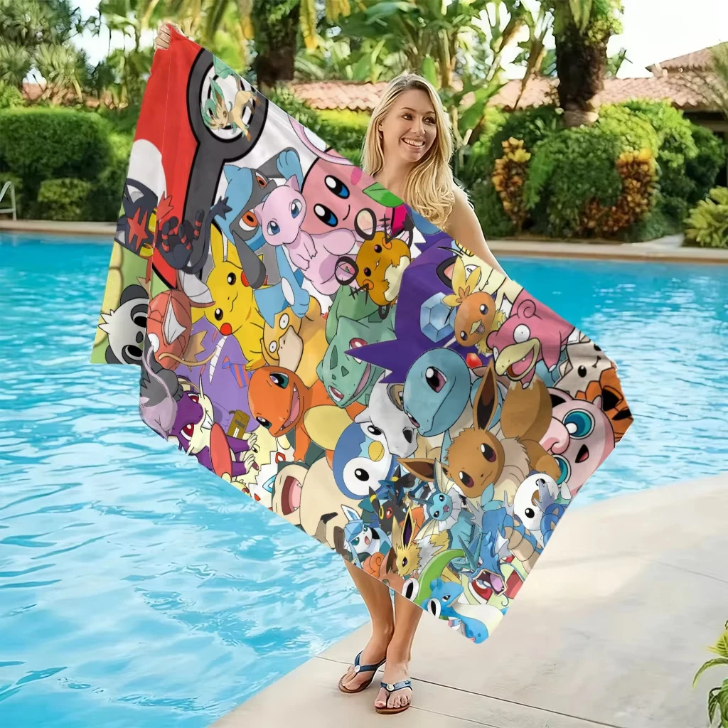 1pc Extra Large Pokemon Microf - Beach Towel Large recension och pris
