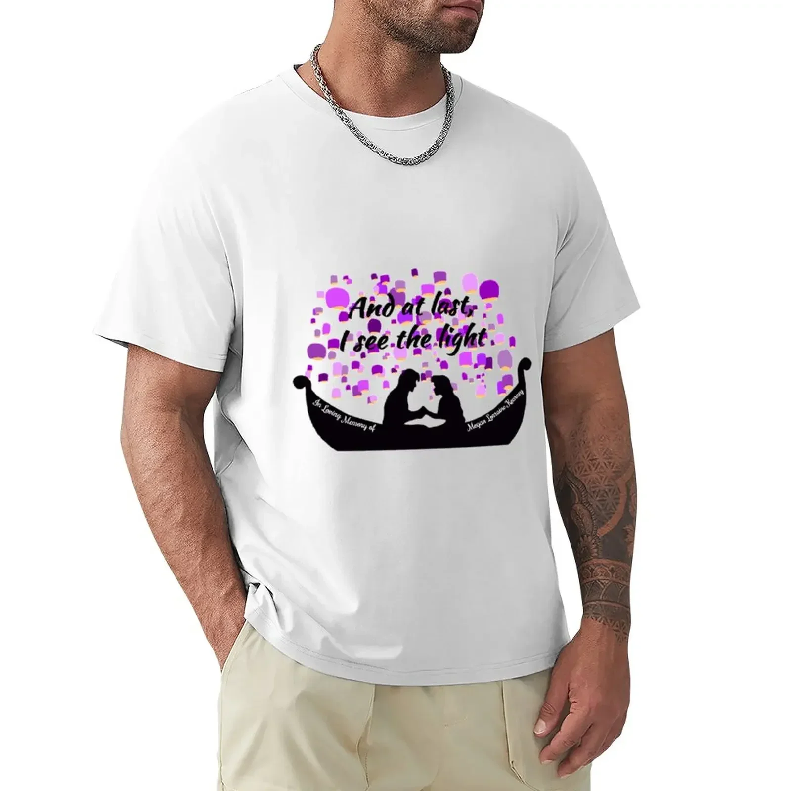 Tangled Purple Lantern Memorial Sticker T-Shirt graphic tee shirt oversized graphic tee custom t shirt anime Men's t-shirts