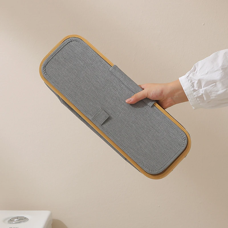 Cesta de almacenamiento de papel higiénico a prueba de polvo, duradera, impermeable, plegable, almacenamiento de papel higiénico, organizador de papel de estilo multifuncional