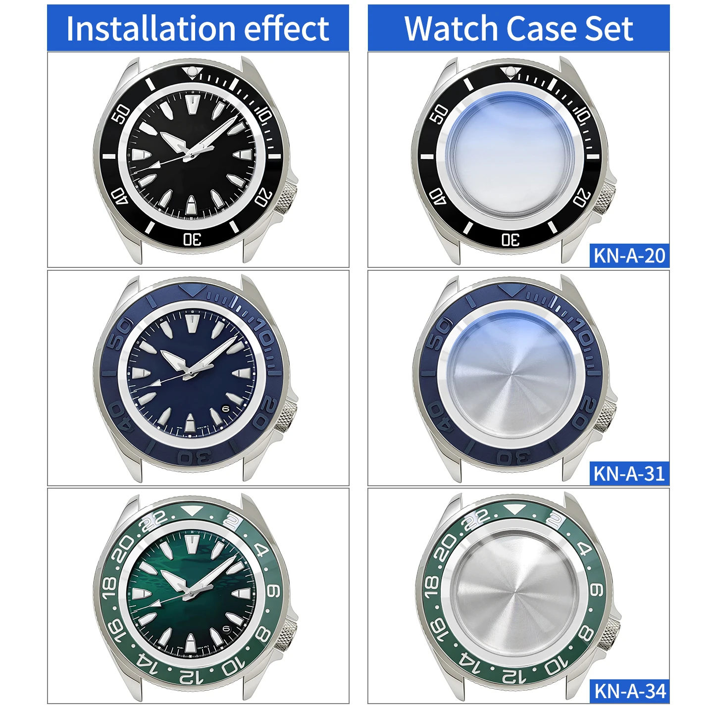 Prospex Geränderte Lünette SKX 3.8 Uhrengehäuse-Set Silber Poliert Passend für NH35/NH36/NH34 MOD Uhrengehäuse-Teile Saphir-Einsatz Maßanfertigung – Detail 2