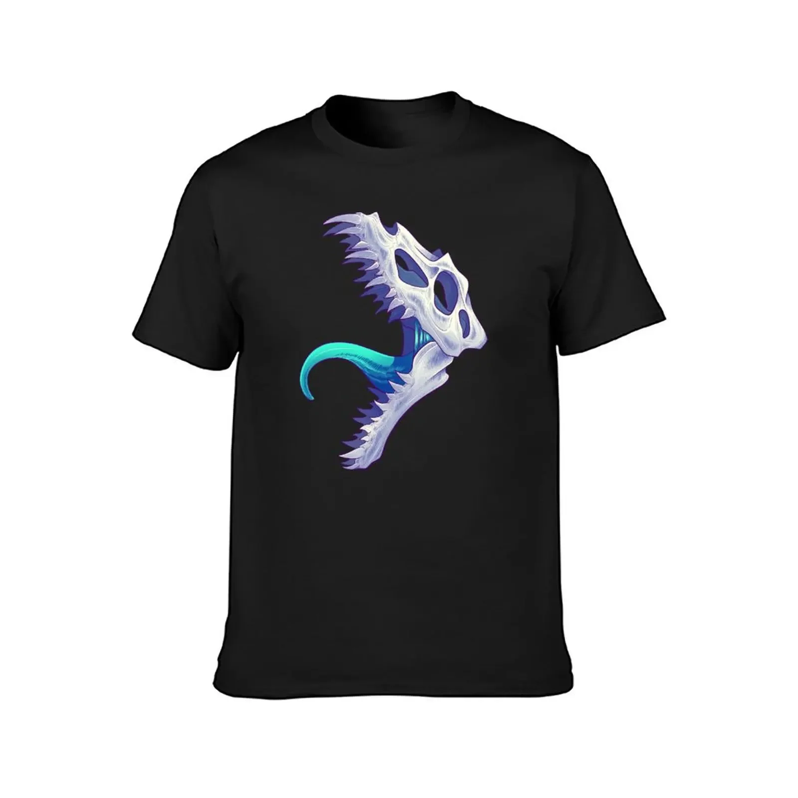 Roaring Skull with Blue Tongue T-Shirt affliction shirts valentines clothes vintage Funny t-shirts cotton t shirt men