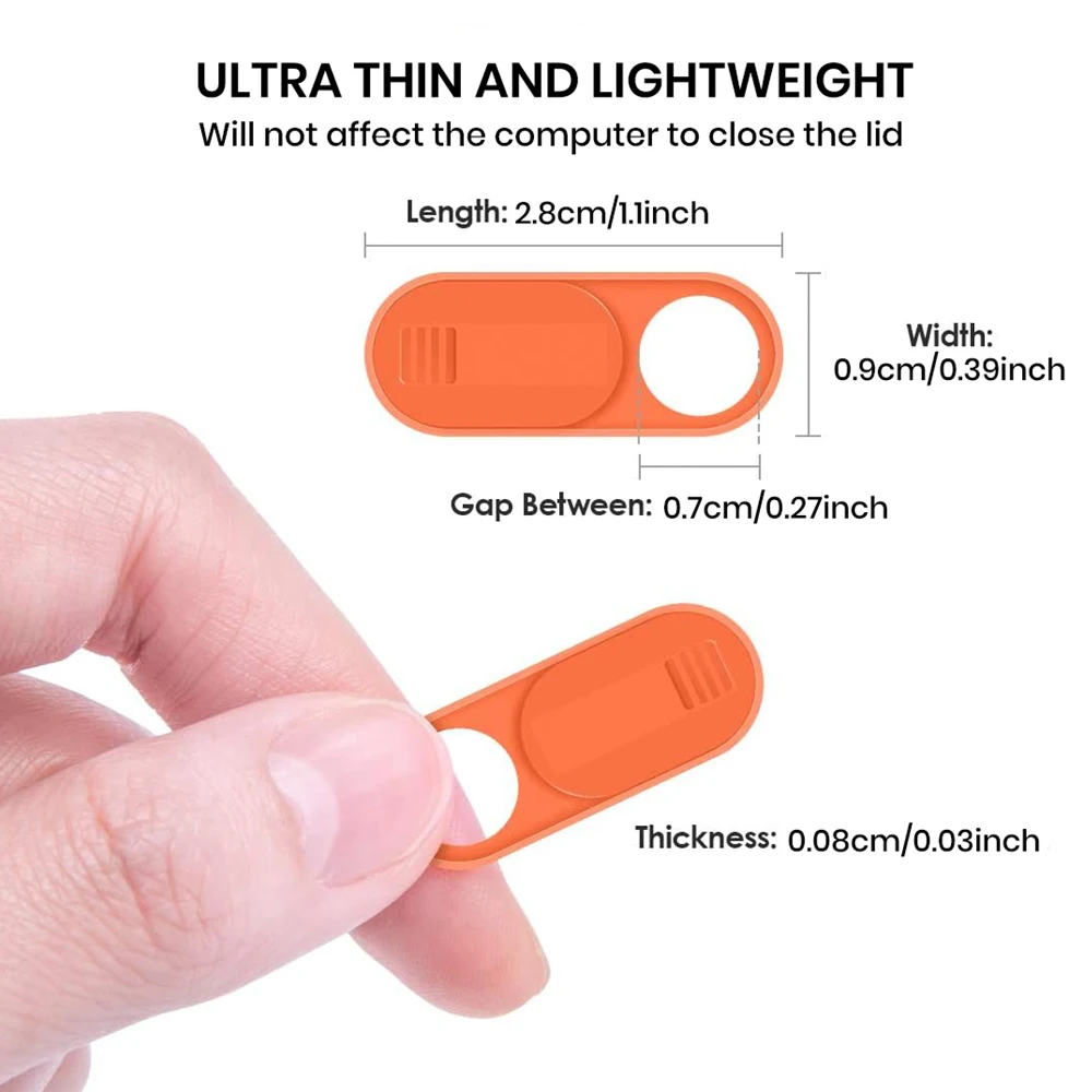 Laptop Camera Cover Slide, 0.028 Inch Ultra Thin Laptop Camera Cover Blocker, Laptop Accessories for iPhone MacBook Laptop