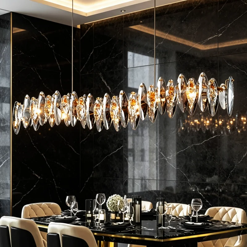 

Luxury crystals Chandelier Italian Design Gold circular hanging lamps Modern Hotel hall living room Dining room pendant lights