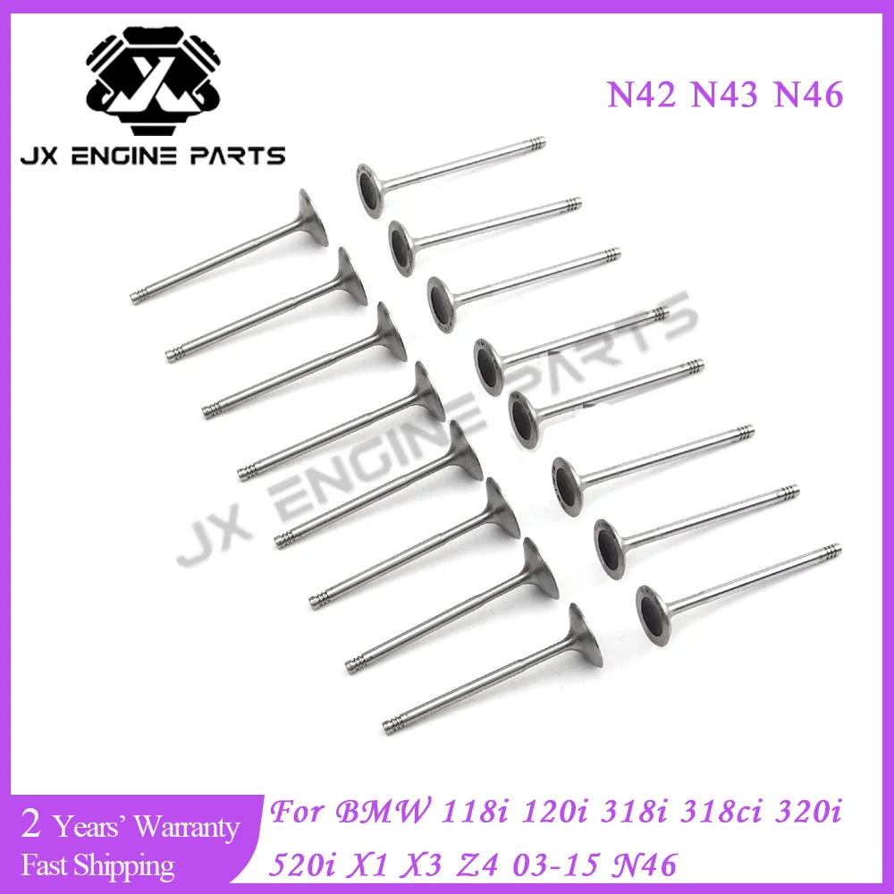 N42 N43 N46 Engine Intake Exhaust Valve Kit For BMW 2.0 118i 120i 316i 318i 320i 520i X1 X3 Z4 2.0L E87 E90 E46 E81 N46B20
