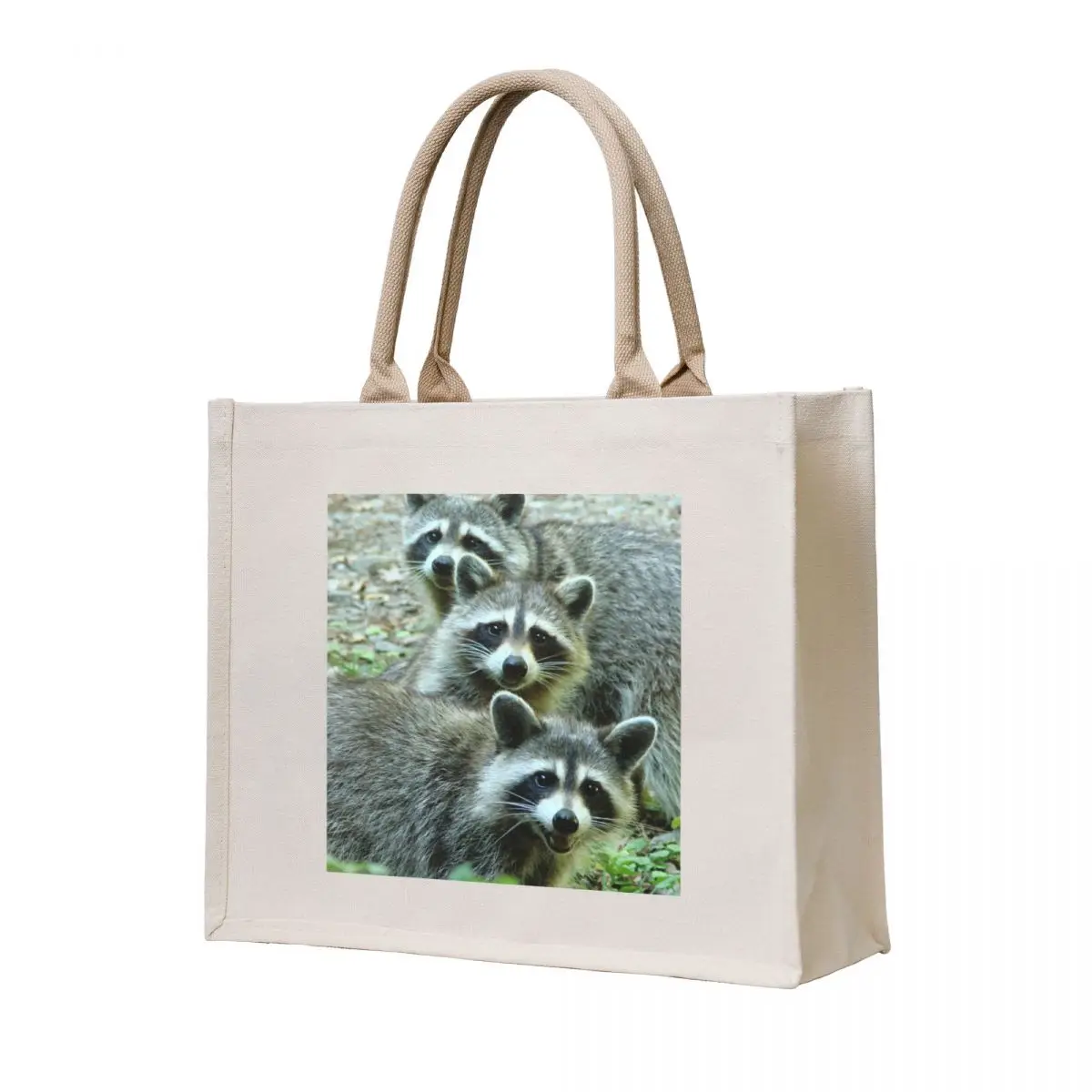 

Three Raccoon Tote Bag reusable shopping bags reusable grocery bags supermarket folding bag