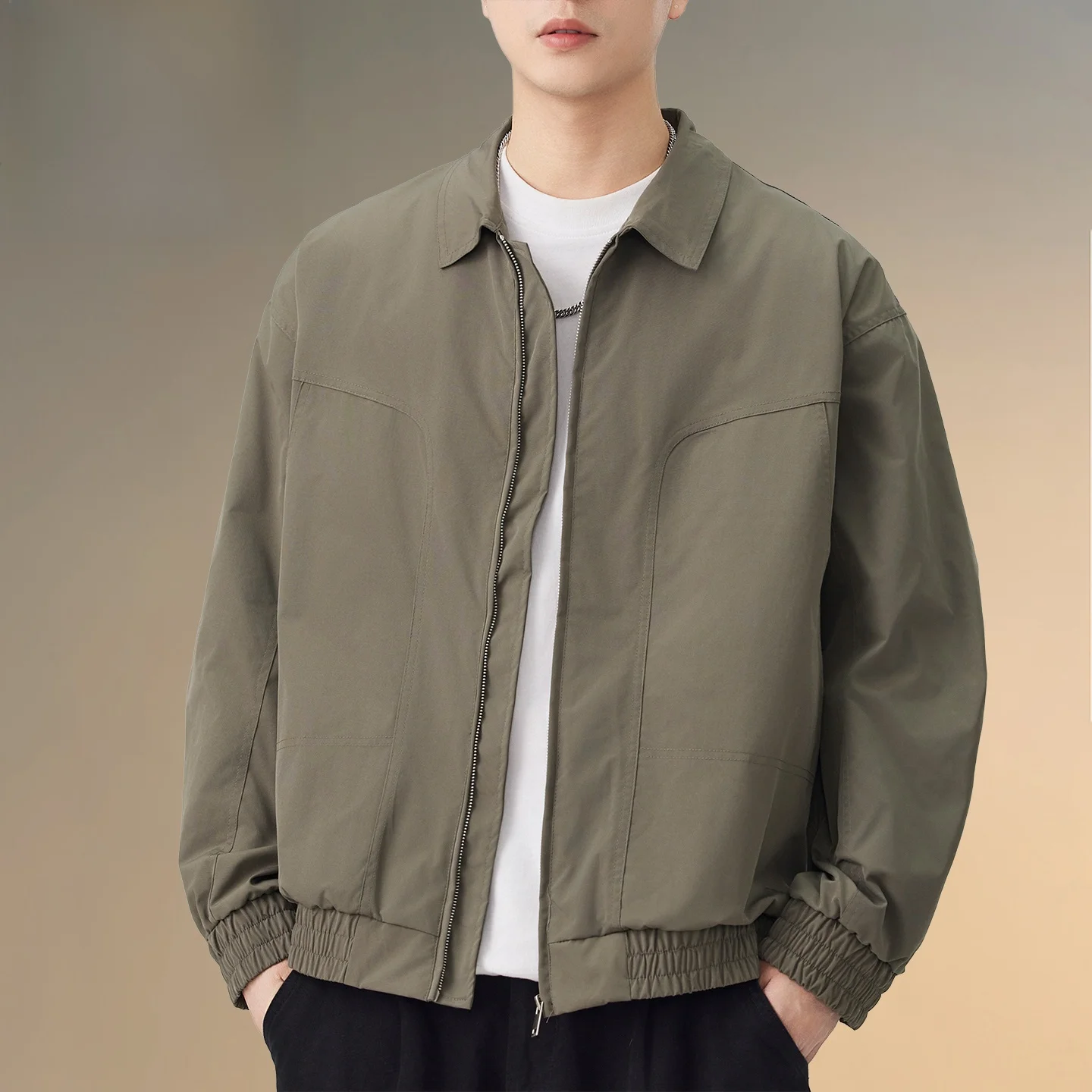 

Мужская повседневная верхняя одежда Pierre Cardin с воротником-молнией, однотонная куртка Jaet, весна-осень 2023, американская повседневная верхняя одежда в стиле ретро