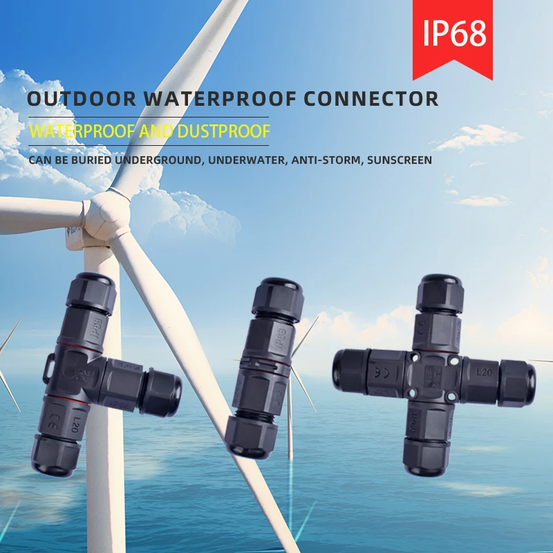 IP68 Waterproof Connector LED Light Cable Electrical Connector Box 2/3/4/5P For Electrical Junction Box Outdoor Wire Connector