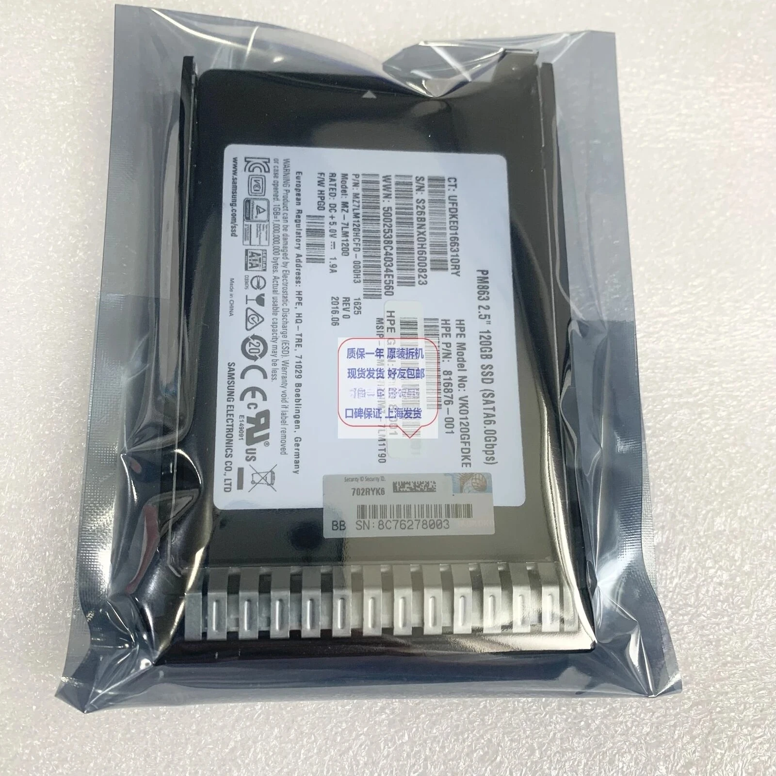 

For HP 817061 380G10 120G SATA 817061-001 816879-B21 Used
