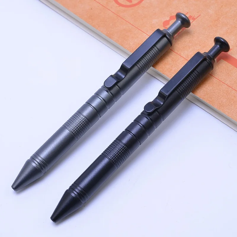 Titanium Alloy Gel Ink Refill Writing Pen School Office Signature Pen Gift Camping Hunting Climbing Tactical Pen Outdoor To