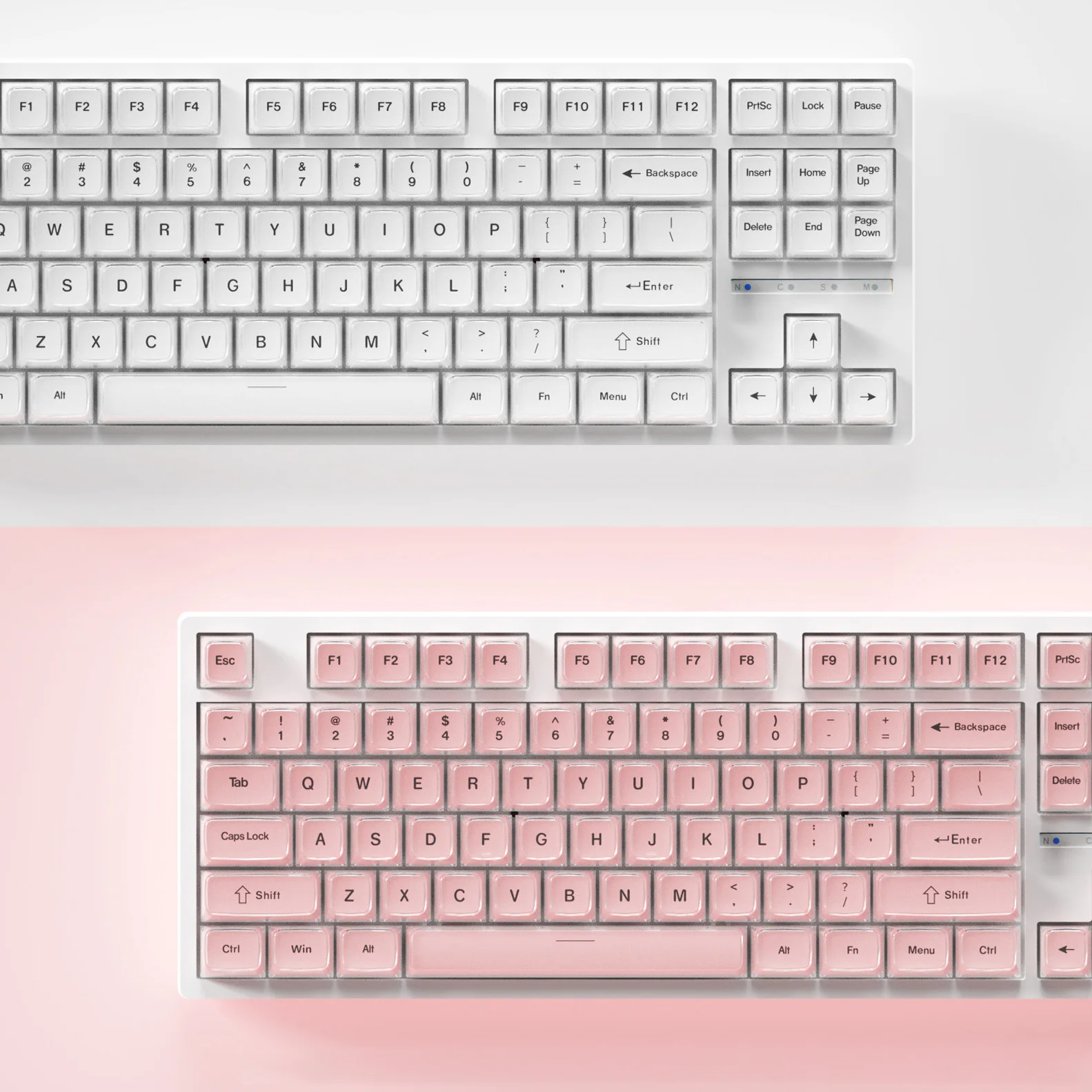 

Crystal Jelly PBT Keycap 130 Keys Korean Double Shot PC Keycaps for MX Switches Gaming Mechanical Keyboard