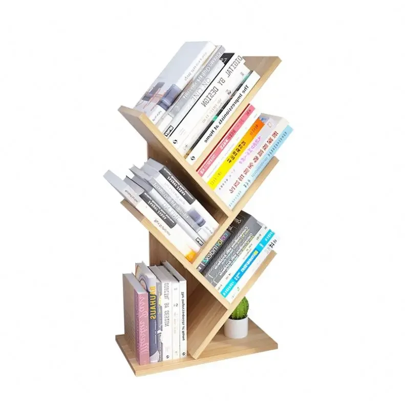 Wood White Book Rack Kid Small Child  Bookshelf Toy Storage