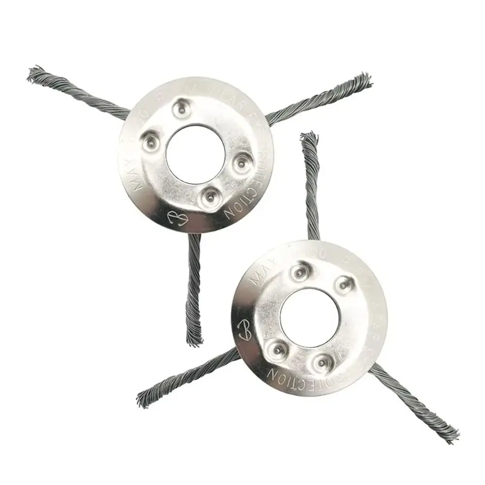 1 قطعة عجلة أسلاك الفولاذ جزازة العشب رئيس إزالة موس الصدأ 6 بوصة الاعشاب رأس فرشاة فرشاة القرص العالمي العشب الانتهازي رئيس