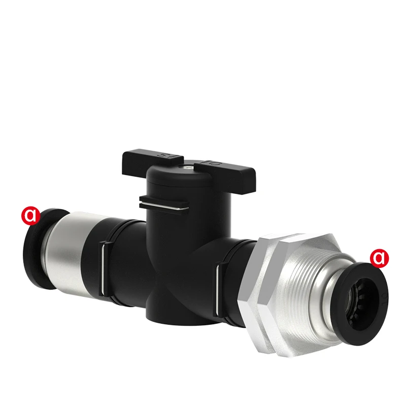 

Laize Air Valve BM Bulkhead Pneumatic Connectors Push In Quick Connector Hand Valve To Turn Switch Manual Ball Current Limiting