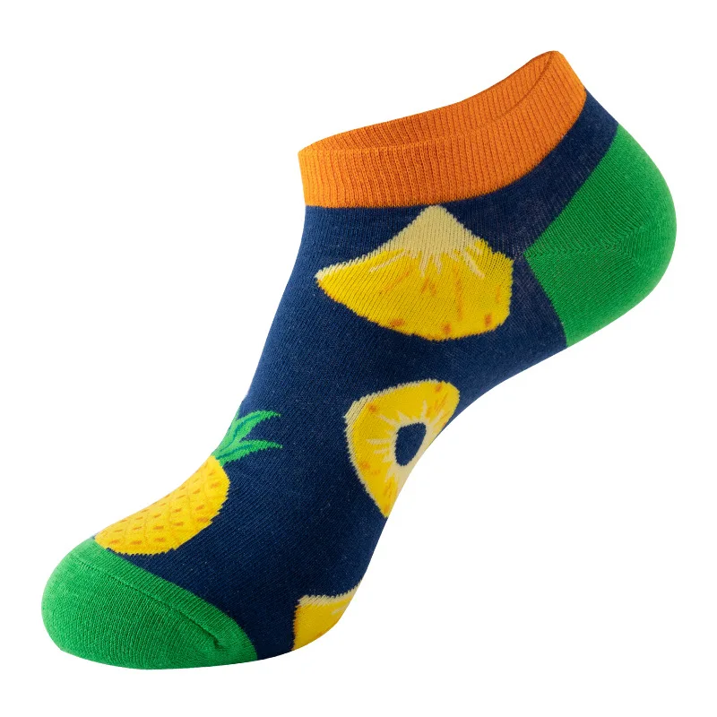 Funny Cute Fruit Short Socks for Women Casual Men\'s Socks Watermelon Avocado Socks EUR Size 36-44