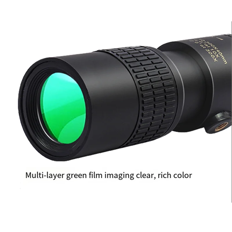 10-300X Zoom Metal High Definition Monocular Binocular_QWE