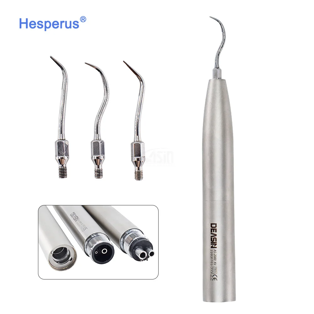 high quality Dental Supply Air Scaler Handpiece With 3 Scaler Tips Dental Air Scaler 2holes /4hole For Dentist Clinic