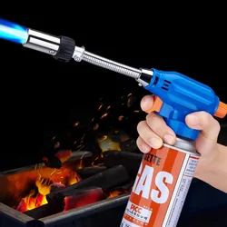 Metal Flame Gun Welding Gas Torch with Hose Spray Head 1300 Degree Butane Burner Outdoor Camping BBQ Heating Ignition Lighter