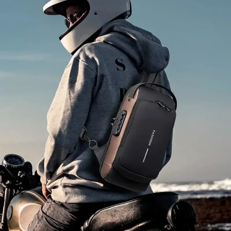 Nieuwe merkontwerper heren crossbodytas PU-leer Klassieke anti-diefstal schoudertas Borsttas Multifunctioneel voor heren