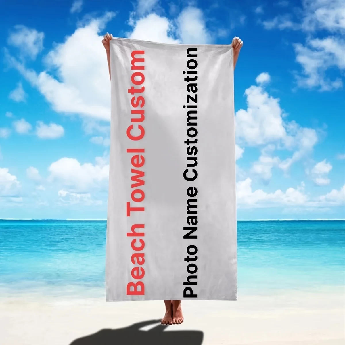 1pc Luxurious Custom Printed Beach Towel Soft Sand-resistant & Super Absorbent - Ideal for Outdoor Adventures, Pool, Gym & Yoga