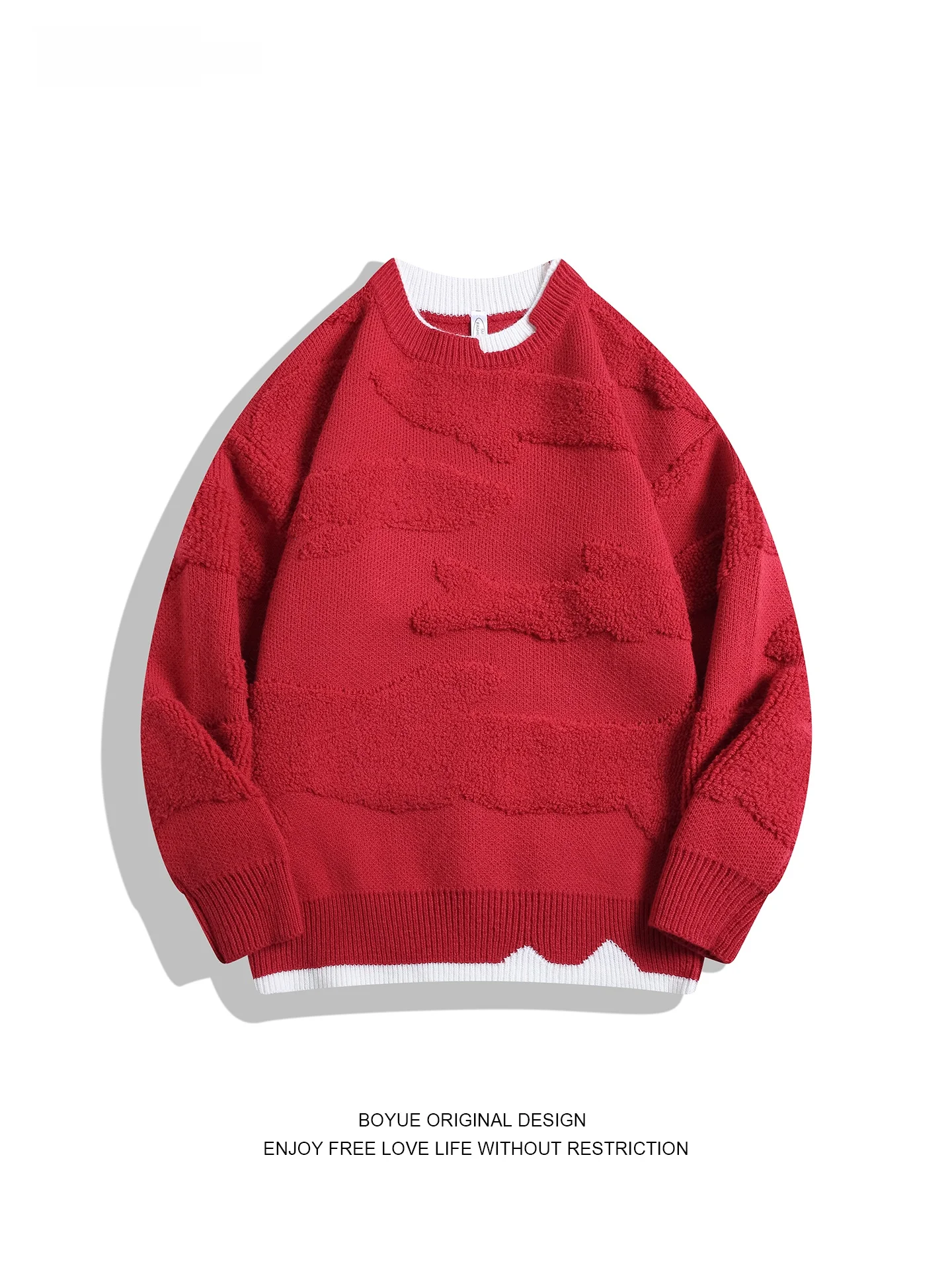 

Мужской вязаный свитер BOYUE на осень-зиму, повседневный, однотонный, мягкий, уютный, в стиле лоу-эйр, длинный