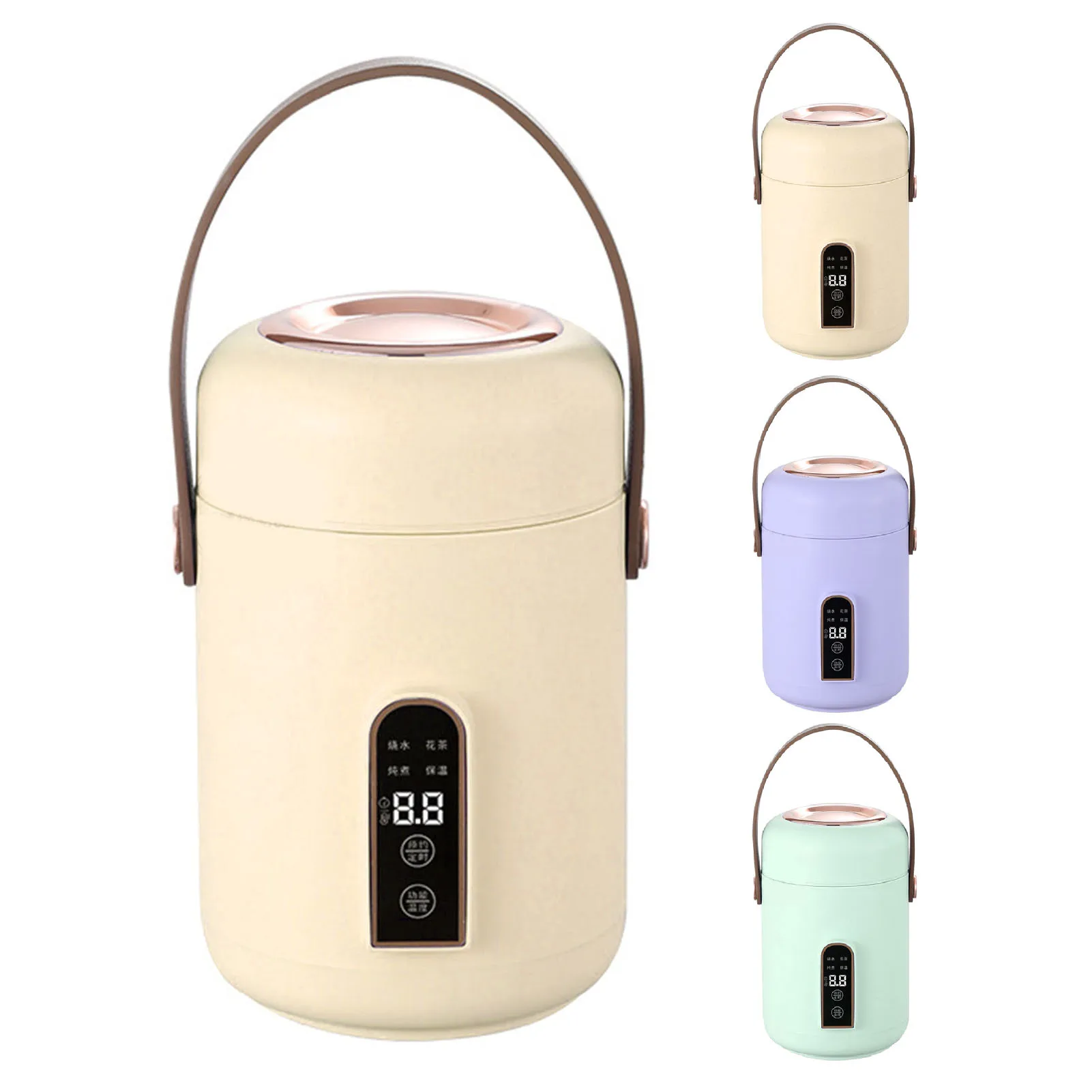 미니 밥솥 효율적인 가열 절연 휴대용 다기능 수프 죽 스튜 냄비 가정용 사무실 기숙사용 AU 플러그 220V