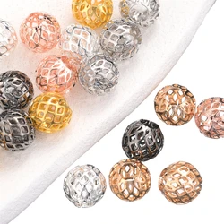 8mm Big Hole Hollow Copper Beads Metal Spacer Beads For Jewelry Making Bracelet Diy Craft Keychain Handmade Accessories