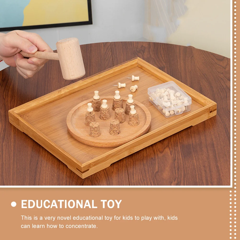 

1Set Wooden Hammer Pounding Educational Plaything for Early Learning Concentration Hand Eye Coordination Training