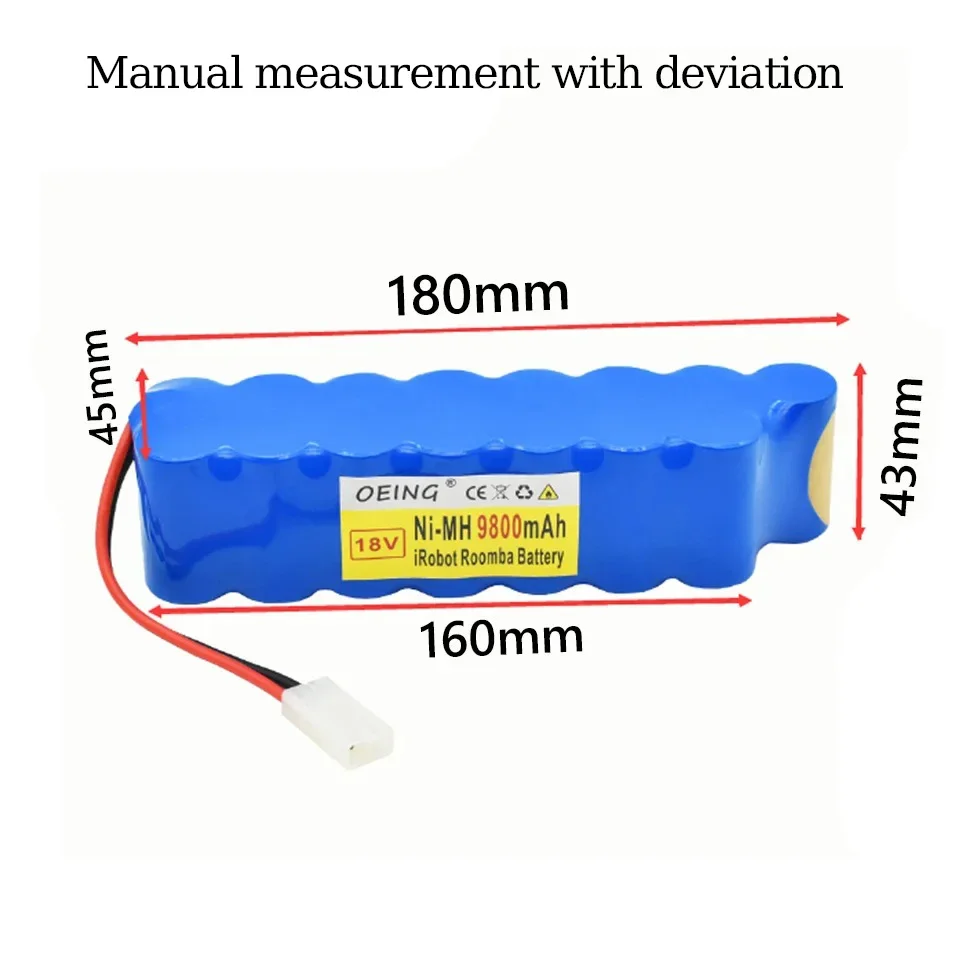 18V NiMH Battery Pack 9800mAh Suitable for  Rowenta CD Vacuum Cleaner RH8771  Tefal Cyclone Extreme Vacuum Cleaner Battery P102