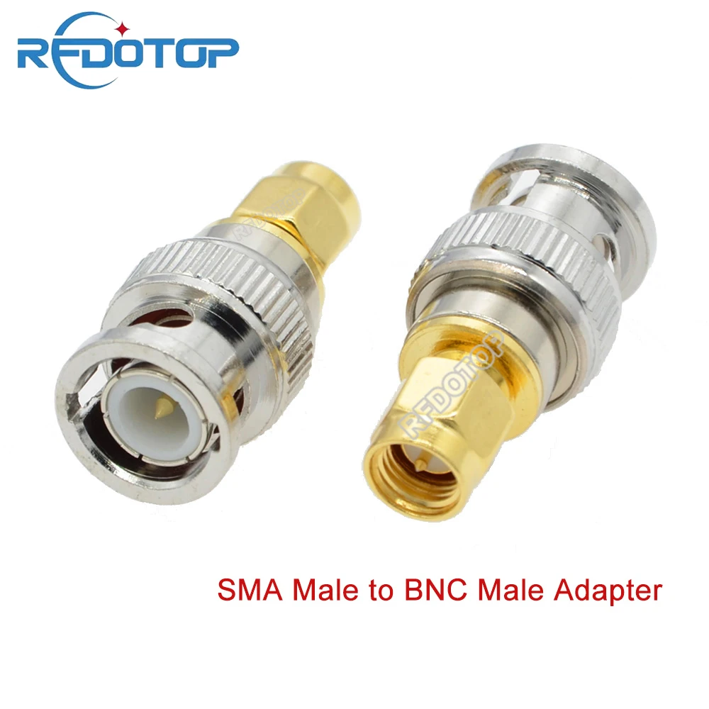 100PCS/lot SMA Male Plug to Q9 BNC Male Plug Straight Connector for Wifi Radio Antenna Q9 BNC-J to SMA-J RF Kit Coaxial Adapter