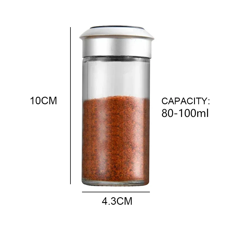 Rotating Lid Seasoning Jar for Baby Food Supplements, Pepper, Salt, and Condiment Storage in Kitchen