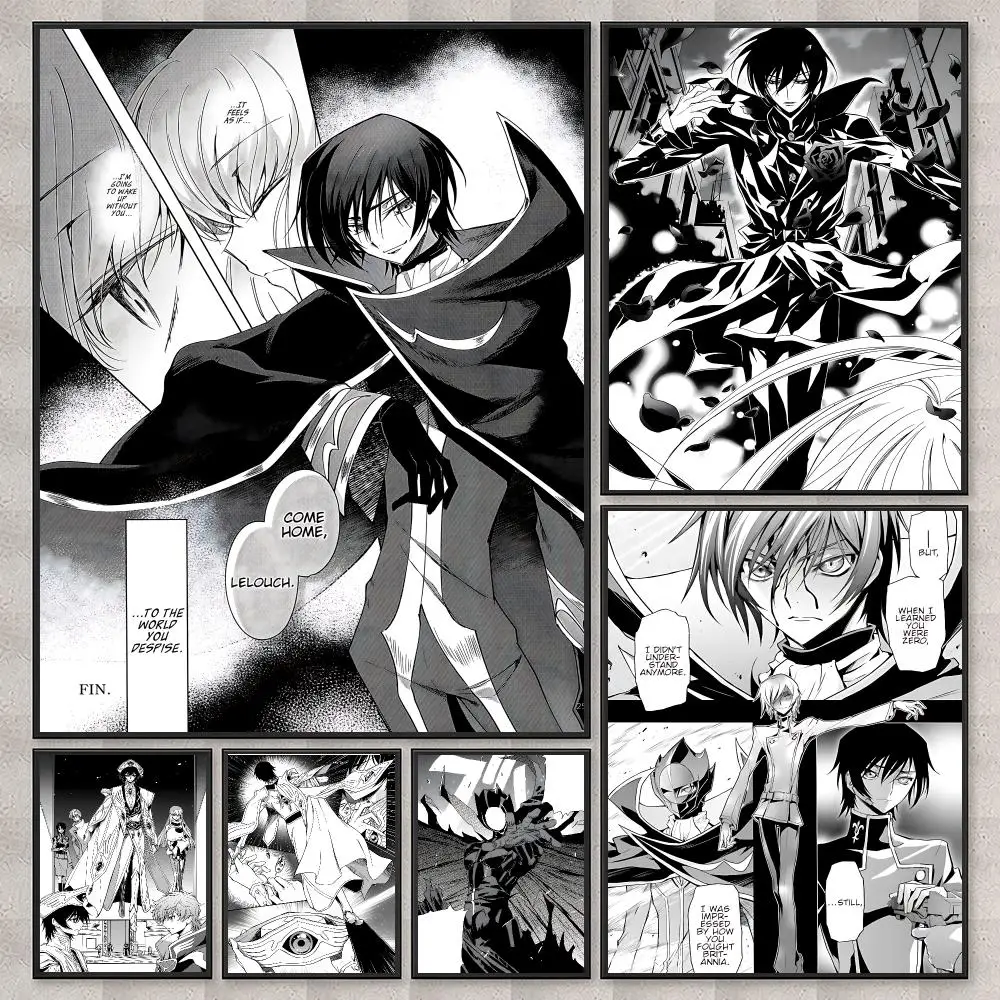 Anime Code Geass Poster HD Printing Nordic Style Home Decor Wall Art for the Living Rooms Hallways Gift Giving