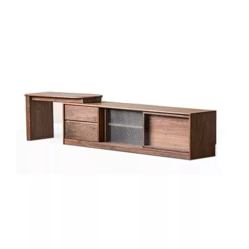 

North American black walnut combination Nordic small apartment floor cabinet