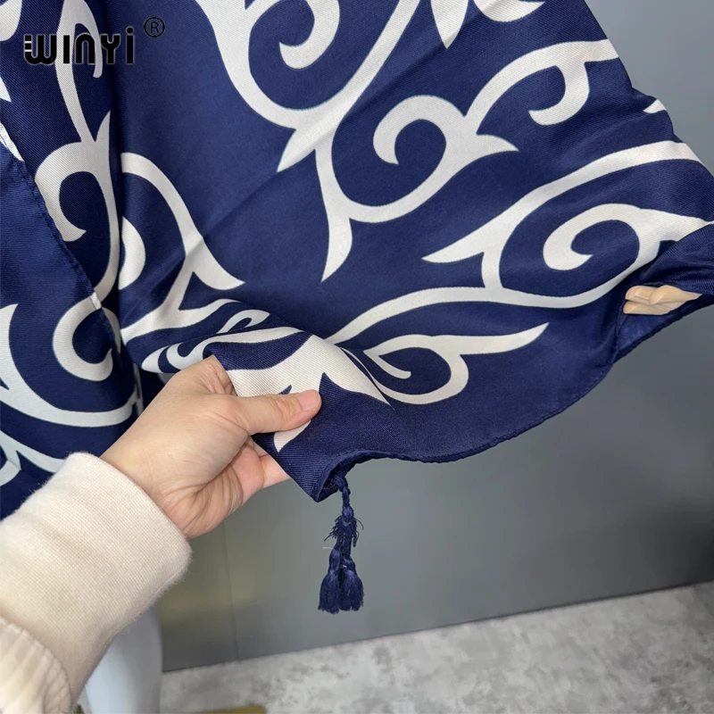 WINYI Sommer Boho Kimono Urlaub Party sexy Strickjacke Damen Bademode Strand Cover Up Strand Outfits Frau lose Kleid Boho Kaftan