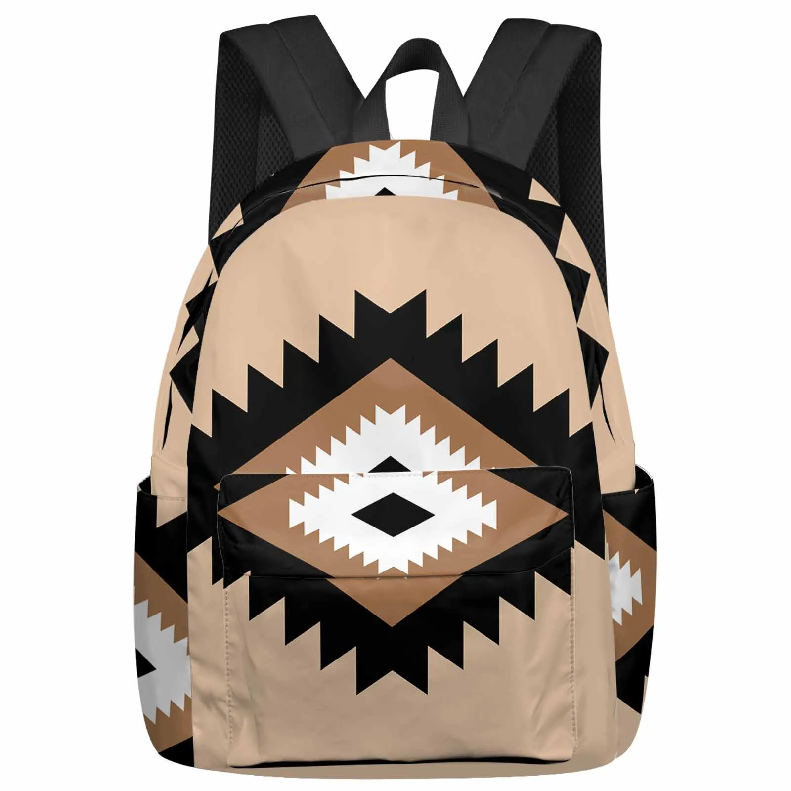 Bohemian Aztec Brown Backpack School Bags for Teenagers Students Laptop Bag Women's Casual Travel Backpack