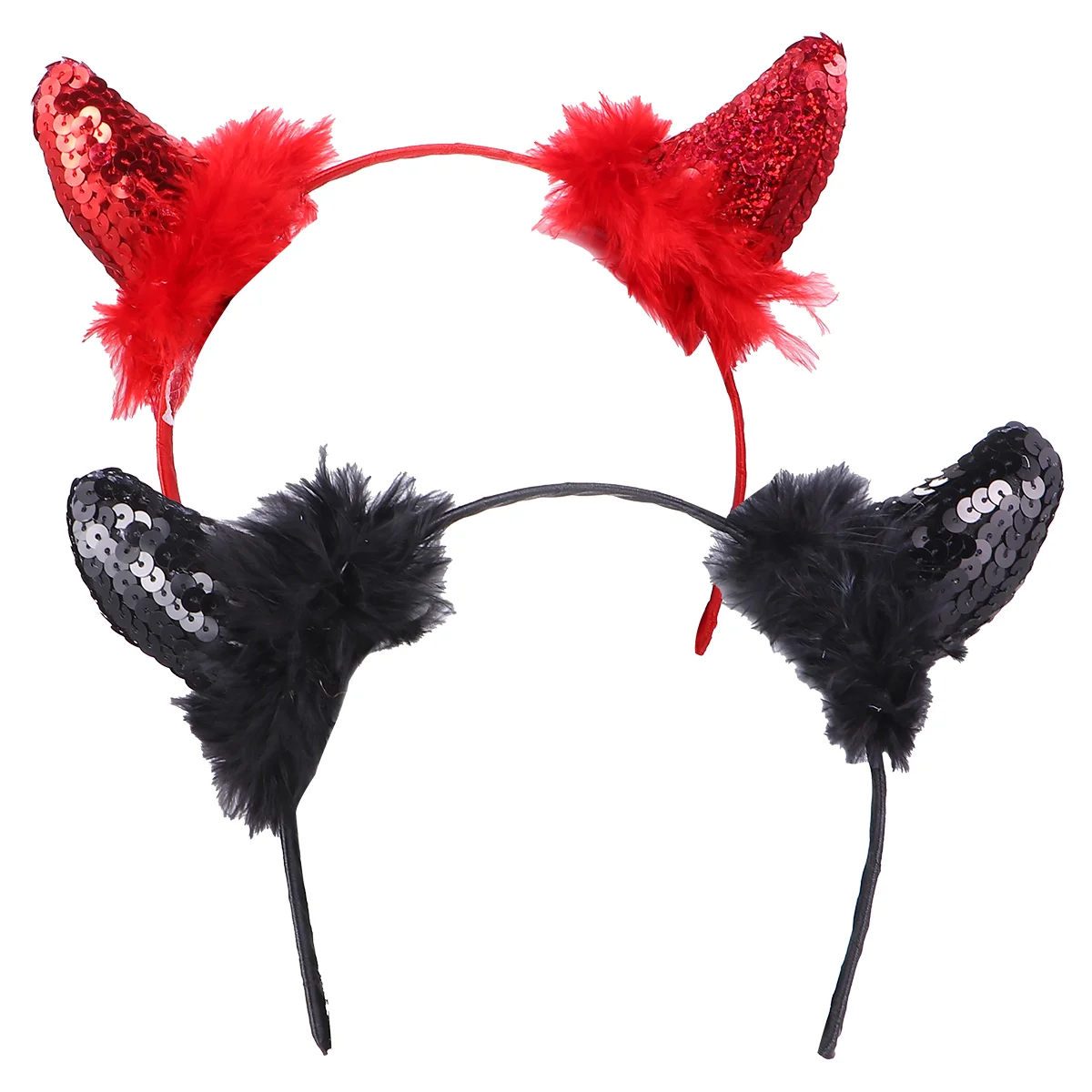 

2 Pcs Hair Bands Horn Sequined Headband Sequins Headbands Clothing Props Horns Costume Child