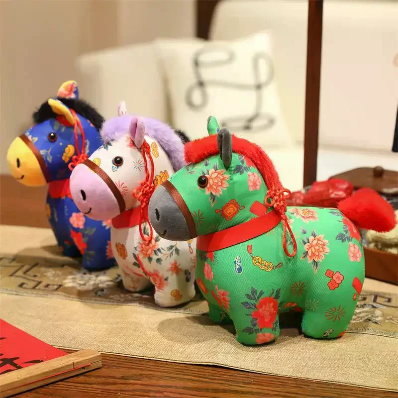 ตุ๊กตาโพนี่น่ารักนำโชค พวงกุญแจ ของเล่นตุ๊กตา จี้ห้อยกระเป๋า ของขวัญปีใหม่สำหรับเด็ก ตุ๊กตาสัญลักษณ์ปีมังกร