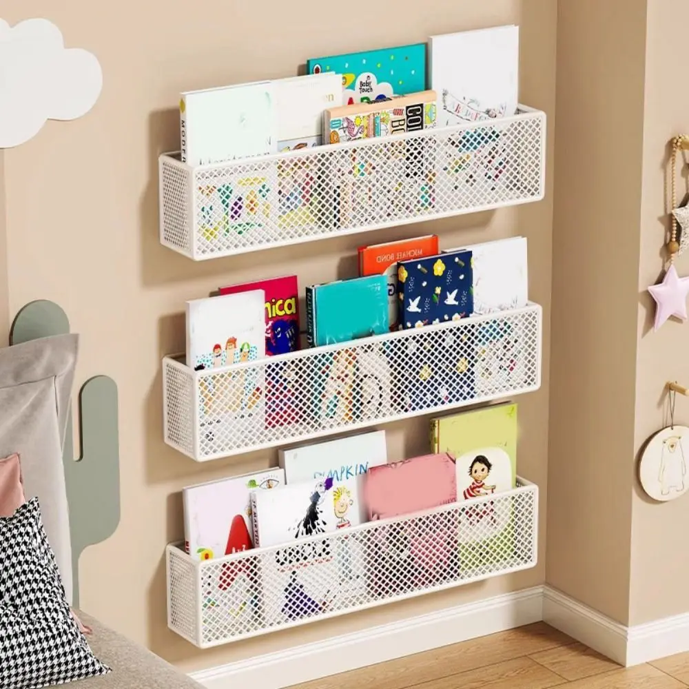 

Metal Picture Book Sorting Rack Punch Free Space Saving Picture Book Storage Rack Ultra Narrow Picture Book Organizer School