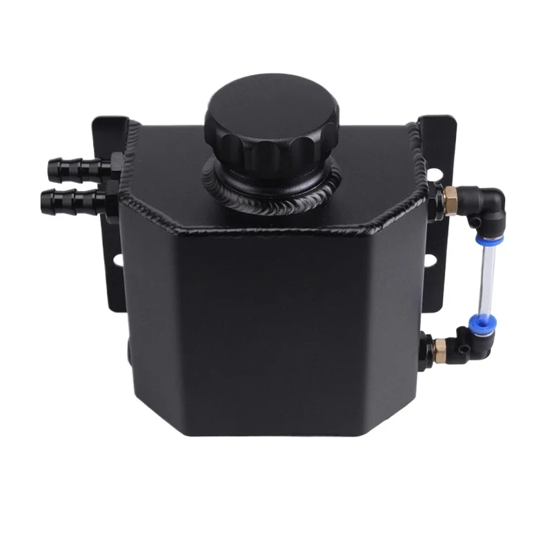 1L 2L Square Aluminum Oil Catch Can Baffled Engine Oil Separator Crankcase Vent Reservoir for Car Modification