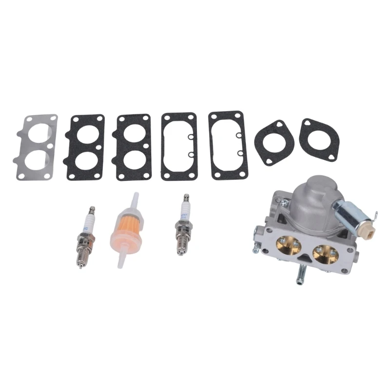 791230 799230 Carburetor Repair Parts Set with Metal 2-Bore Assembly, 7 Gaskets, 2 Engine Service Pieces and Filter for 20-25HP