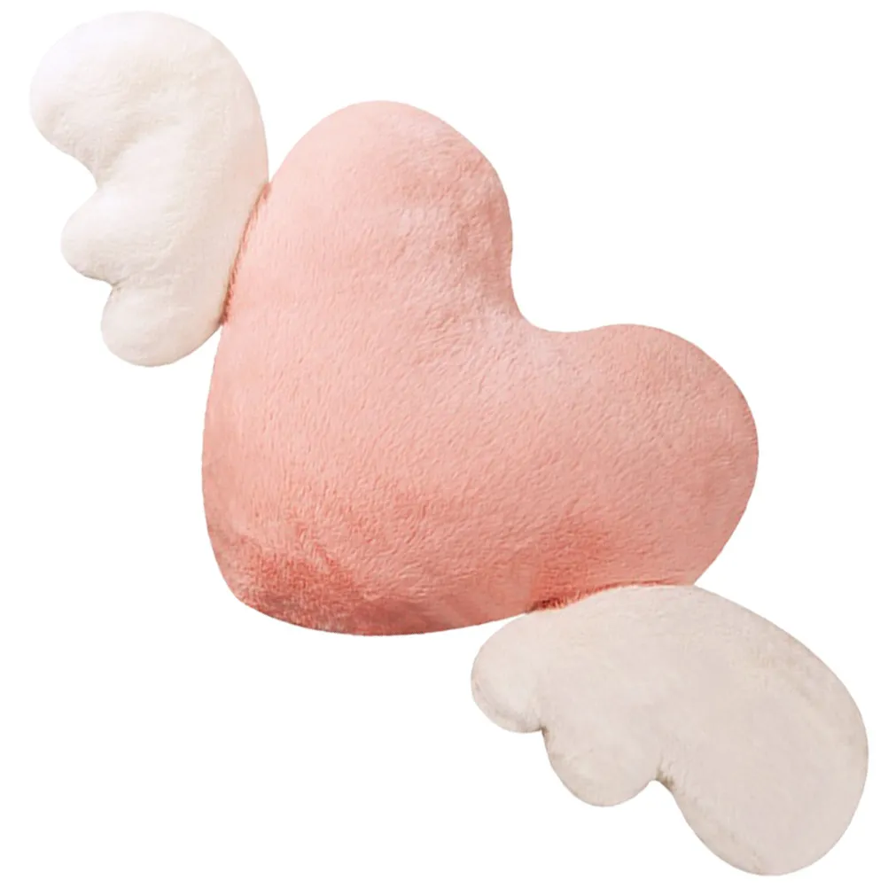 

Heart Shaped Angel Soft Comfort Decorative Cushion for Sofa Bed Living Room Kids Bedroom Gift Home Decoration